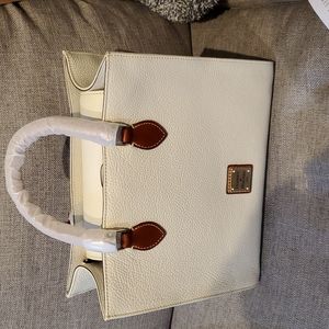 Dooney and Bourke Cream pebble leather tote